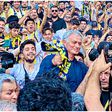 Jose Mourinho savors the love from Fenerbahce fans on Sunday.