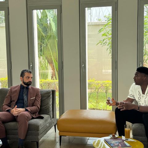 Super Eagles star Taiwo Awoniyi teams up with France's Ambassador to Nigeria ahead of the 2024 Paris Olympics.