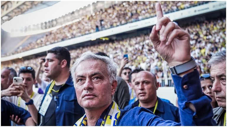 The new Fenerbahce boss Jose Mourinho.