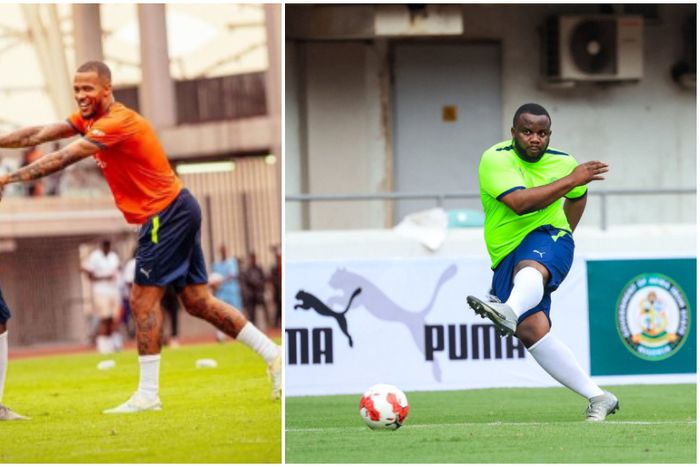 Sabinus and William Troost-Ekong in Uyo on Sunday.