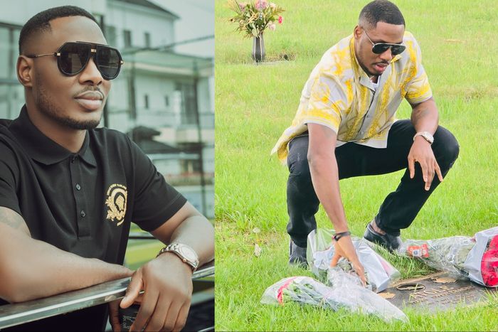 Super Eagles of Nigeria legend pays tribute with flowers to remember a lost one.