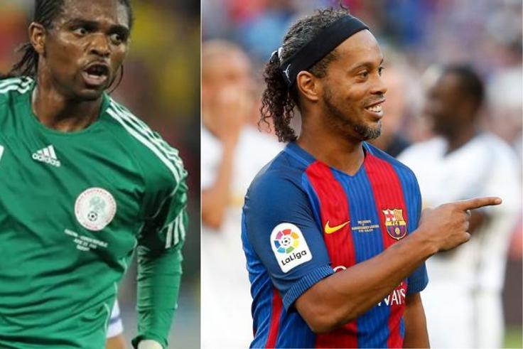 Video: Watch Super Eagles and Arsenal legend Kanu link up with Ronaldinho