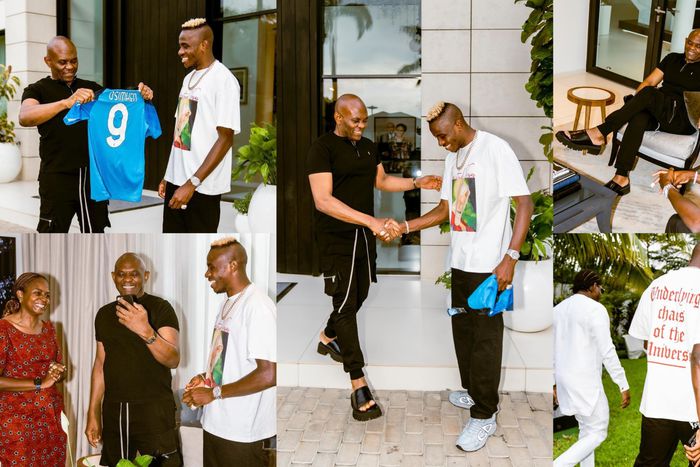 Osimhen rose to the top of the trends following a meeting with Billionaire Anthony Elumelu.