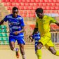 Tyson Otieno of Kariobangi Sharks vs AFC Leopards.