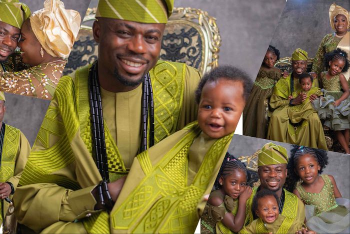 Super Eagles of Nigeria winger Moses Simon celebrates his newborn Baby Boy Dedication.