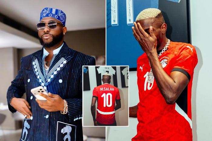 “The GOAT!” — Davido Hails Victor Osimhen After Super Eagles Star Rocks Salah Jersey Before Egypt’s Historic World Cup Win