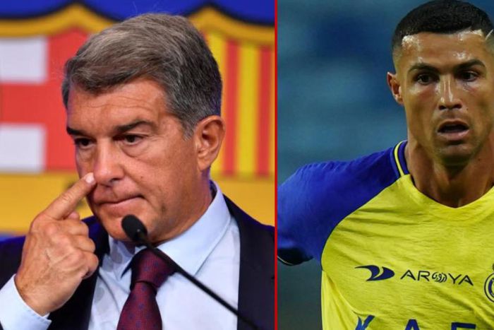 Barcelona president Joan Laporta speaks on Cristiano Ronaldo and other stars moving to Saudi Arabia | Pulse Sports