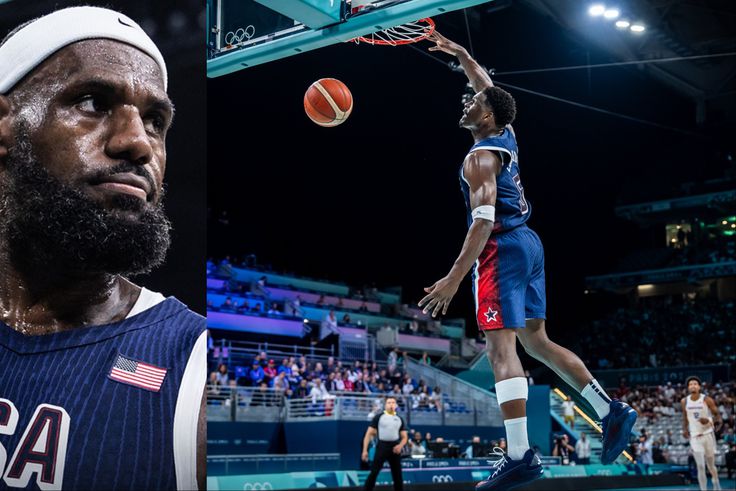 LeBron James gets revenge for 2004 Olympics as Anthony Edwards sparks USA to 104-83 win against Puerto Rico at Paris 2024. (FIBA)