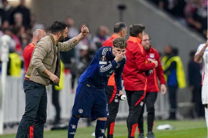 Manchester United Manager Ruben Amorim and Manchester United forward Alejandro Garnacho || Image credit: Imago