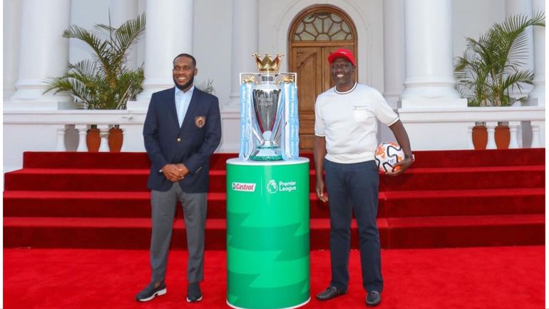 During his visit to Kenya, Okocha met with Kenyan President William Kipchirchir Samoei Ruto. Image Credit -Okocha/instagram