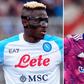 Napoli striker Victor Osimhen and Juventus forward Dusan Vlahovic