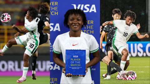 Nigerians this is for you - Falconets star Philomina Yina celebrates Player of the Match against Korea