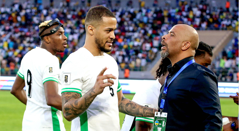 William Paul Troost-Ekong and Coach Eric Chelle of Nigeria || Image credit: Imago