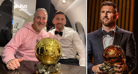 VIDEO:  Messi shows off Ballon d'Or trophy to Inter Miami youngsters