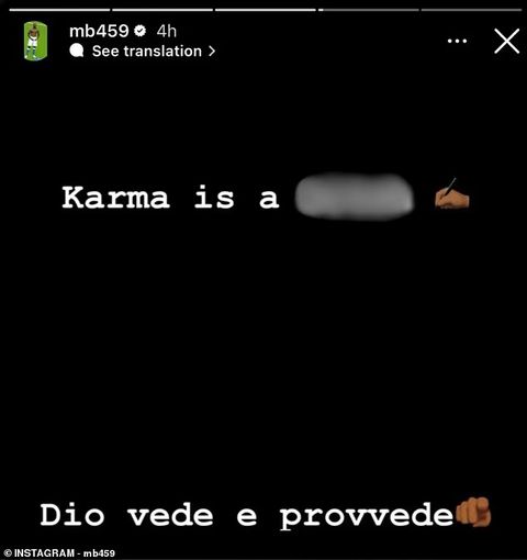 Balotelli's message to Vieira || IG