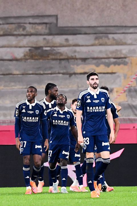 Moses Simon celebrates for the first time in since August for Paris FC. (Photo Credit: Imago)