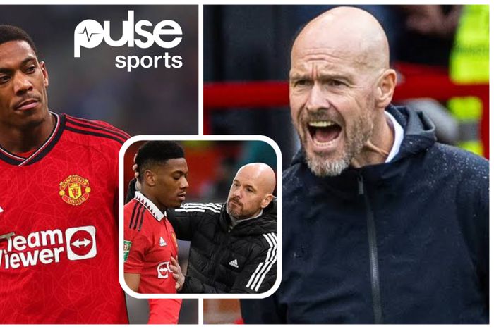 Martial and Erik Ten Hag interchange words after Newcastle's loss