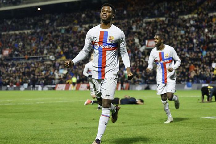 Ansu Fati scored in extra time to send Barcelona through to the round of 16 of the Copa del Rey