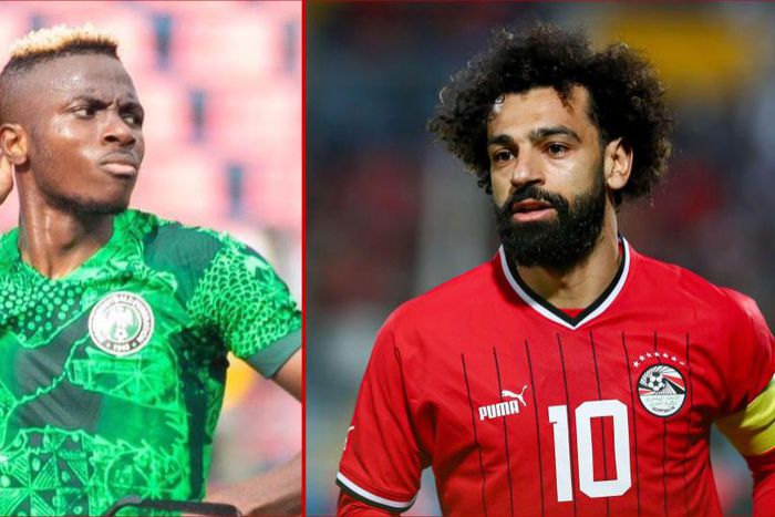 Nigeria striker Victor Osimhen and Egypt star forward Mohamed Salah