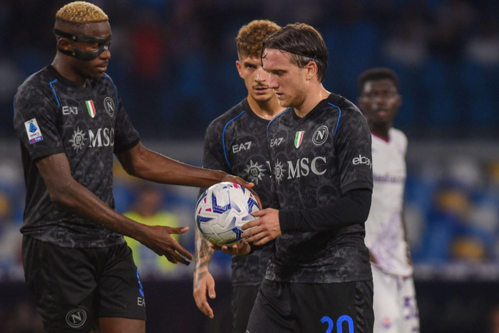 L-R Victor Osimhen, Di Lorenzo, Piotr Zielinski || Image credit: Imago