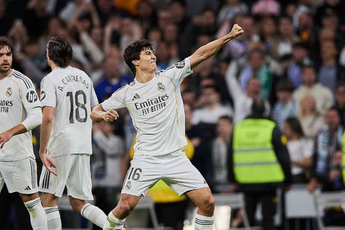 Gonzalo Garcia celebrating a goal for Real Madrid || Image credit: Imago