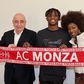 Obafemi Martins celebrates as son Kevin joins Monza