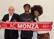 Obafemi Martins celebrates as son Kevin joins Monza