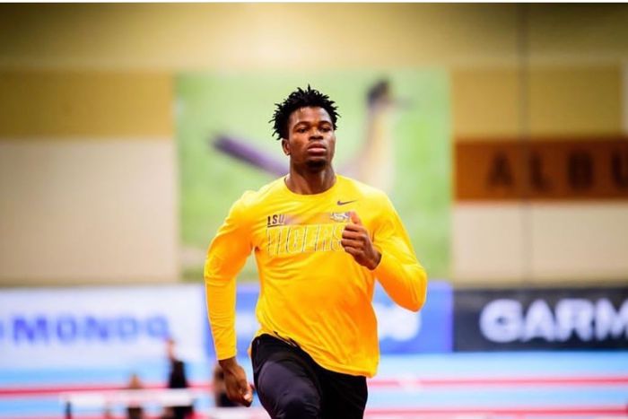 Godson Brume aims for legal sub-10s time at LSU Invitational