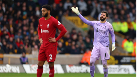 'We are making things hard for ourselves’ - Alisson after Liverpool’s embarrassing defeat to Wolves