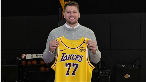 Luka Doncic unveiled as Lakers cornerstone