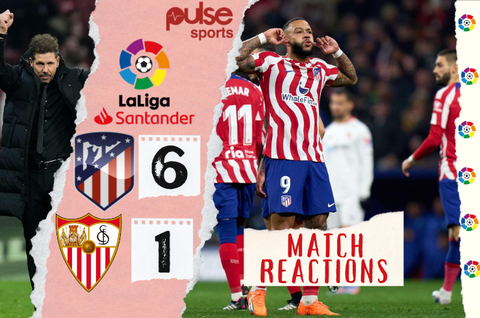 Reactions as Atletico Madrid hammer Sevilla 6-1 in LaLiga