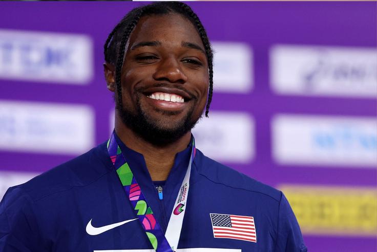 Fans amused by Noah Lyles' nail polish done by 17-year-old