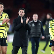 Arsenal players thanking the travelling fans after destroying Sheffield United || Image credit: Imago