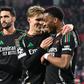 Arsenal players celebrate against PSV Eindhoven | Imago