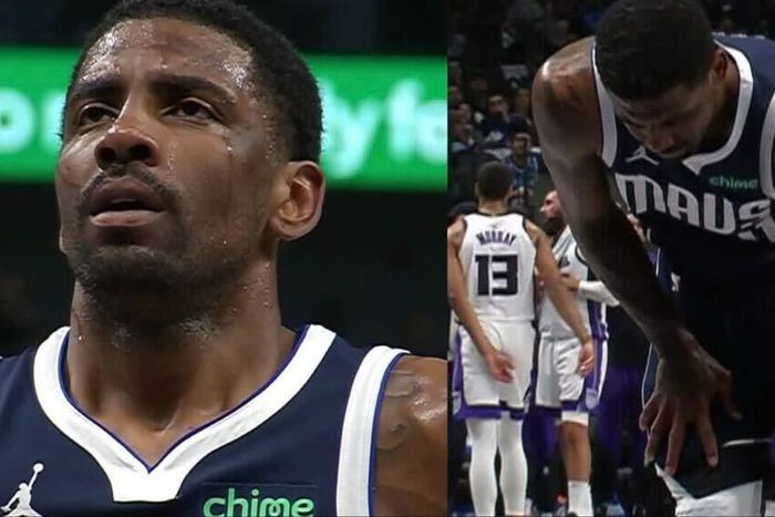 It gets worse after the Luka Doncic trade, as Kyrie Irving goes down in the Mavericks' loss to the Kings.
