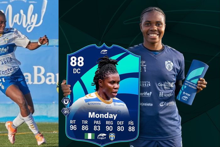 Super Falcons of Nigeria star Gift Monday has been crowned Player of the Month for February in Spain.