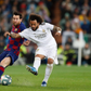 L-R Lionel Messi Barcelona, Marcelo Real, MARCH 1, 2020 - Football Soccer : Spanish La Liga Santander match between Real Madrid CF 2-0 FC Barcelona, Barca at the Santiago Bernabeu Stadium in Madrid, Spain. || Image credit: Imago