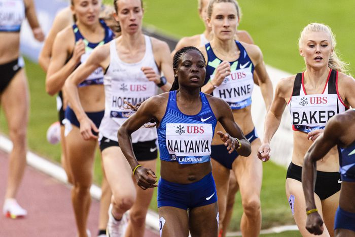 Eglay Nafuna Nalyanya of Kenya runs the 800M Women s Final at Stade Olympique Pontaise on August 26, 2021 in Lausanne, Switzerland.