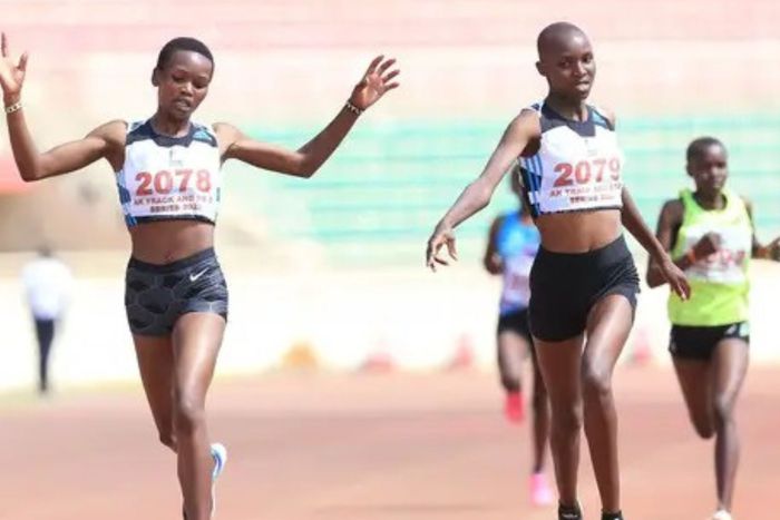 Junior athletes compete at a past event