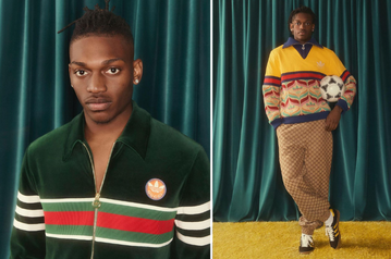 AC Milan star Rafael Leao poses for Adidas Originals x Gucci collection