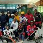 Kenya Ice Hockey alias the Ice Lions team pose for a photo