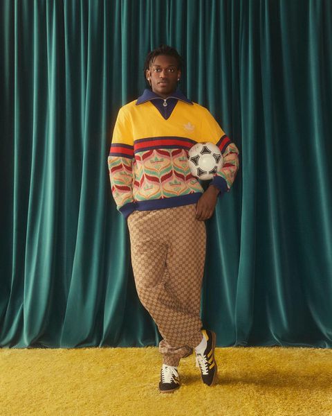 AC Milan star Rafael Leao poses for Adidas Originals x Gucci collection ...