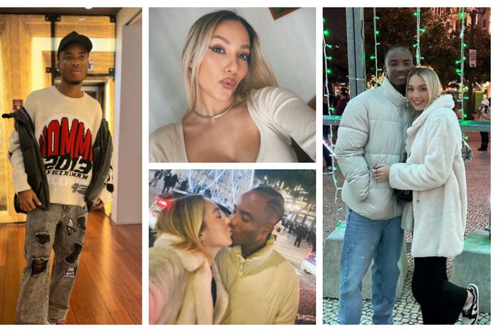 Bruno Onyemaechi celebrated by girlfriend