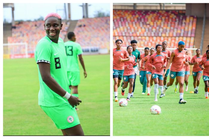 Asisat Oshoala arrives camp