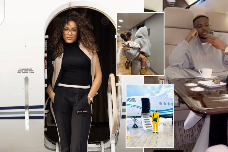 ‘Who’s calling my phone?’ — Osimhen’s girlfriend Stefanie Ladewig stuns as she poses with his private jet
