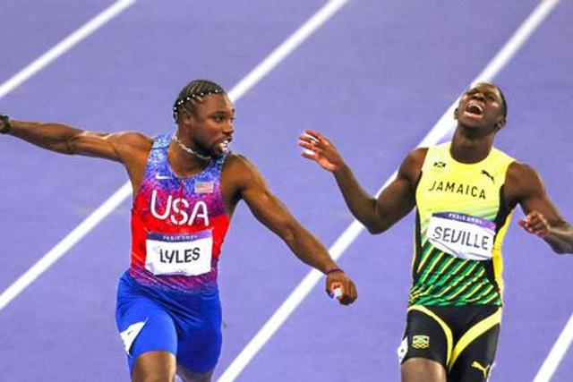 Usain Bolt. Noah Lyles. Kishane Thompson. Oblique Seville. Grand Slam Track.