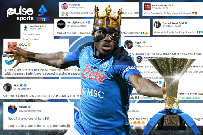 Victor Osimhen Napoli Scudetto reactions