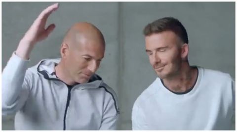 David Beckham and Zidane Bromance: Man United and Real Madrid legends love up in new advert