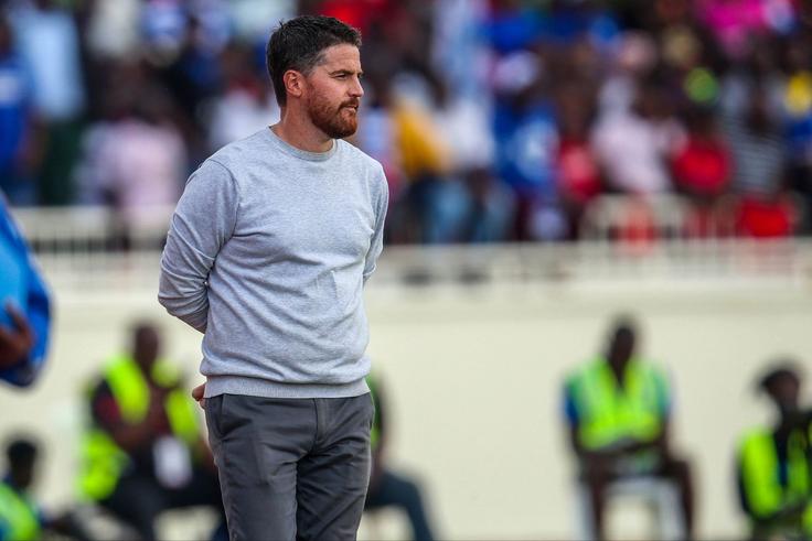 Gor Mahia coach Johnathan McKinstry badly injured during halftime drama against Murang’a Seal