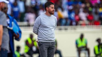 Gor Mahia coach Johnathan McKinstry badly injured during halftime drama against Murang’a Seal